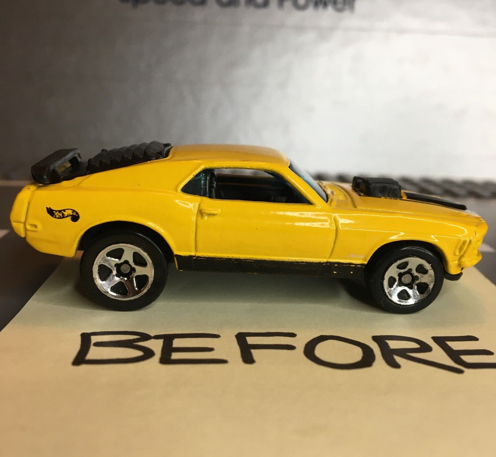 Hot Wheels 1998 FE ’70 Ford Mustang Mach 1 CUSTOM Super Real Riders Wheel Swap