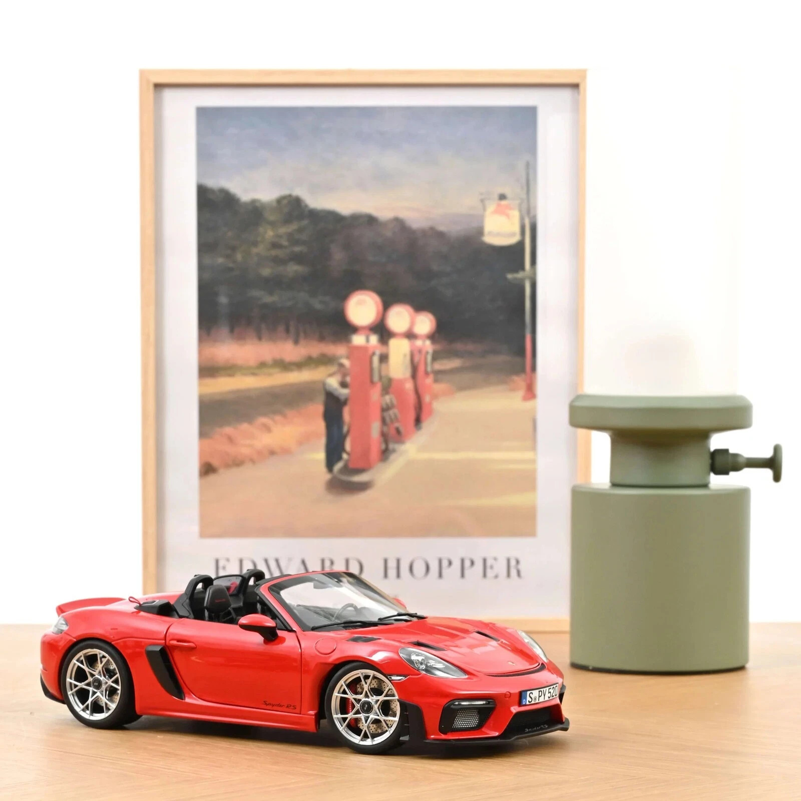 1/18 Porsche 718 982 Spider RS Weissach Red Diecast Model Car By Norev 187271