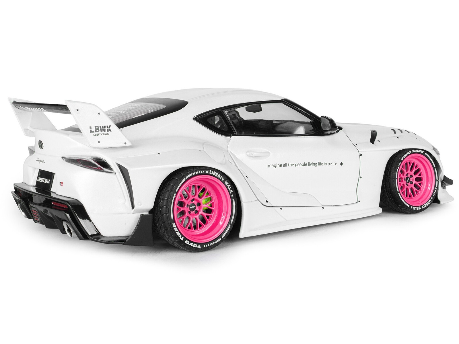 2025 TOYOTA GR SUPRA “LIBERTY WALK” WHITE 1/18 DIECAST MODEL BY SOLIDO S1815502