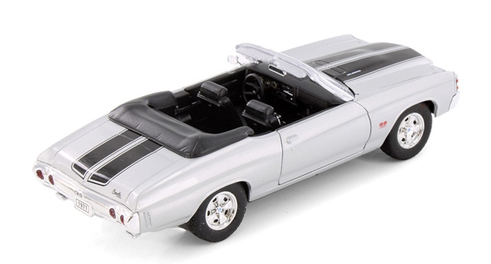 1971 Chevrolet Chevelle SS 454 1/24 Scale Diecast Model by Welly – SILVER