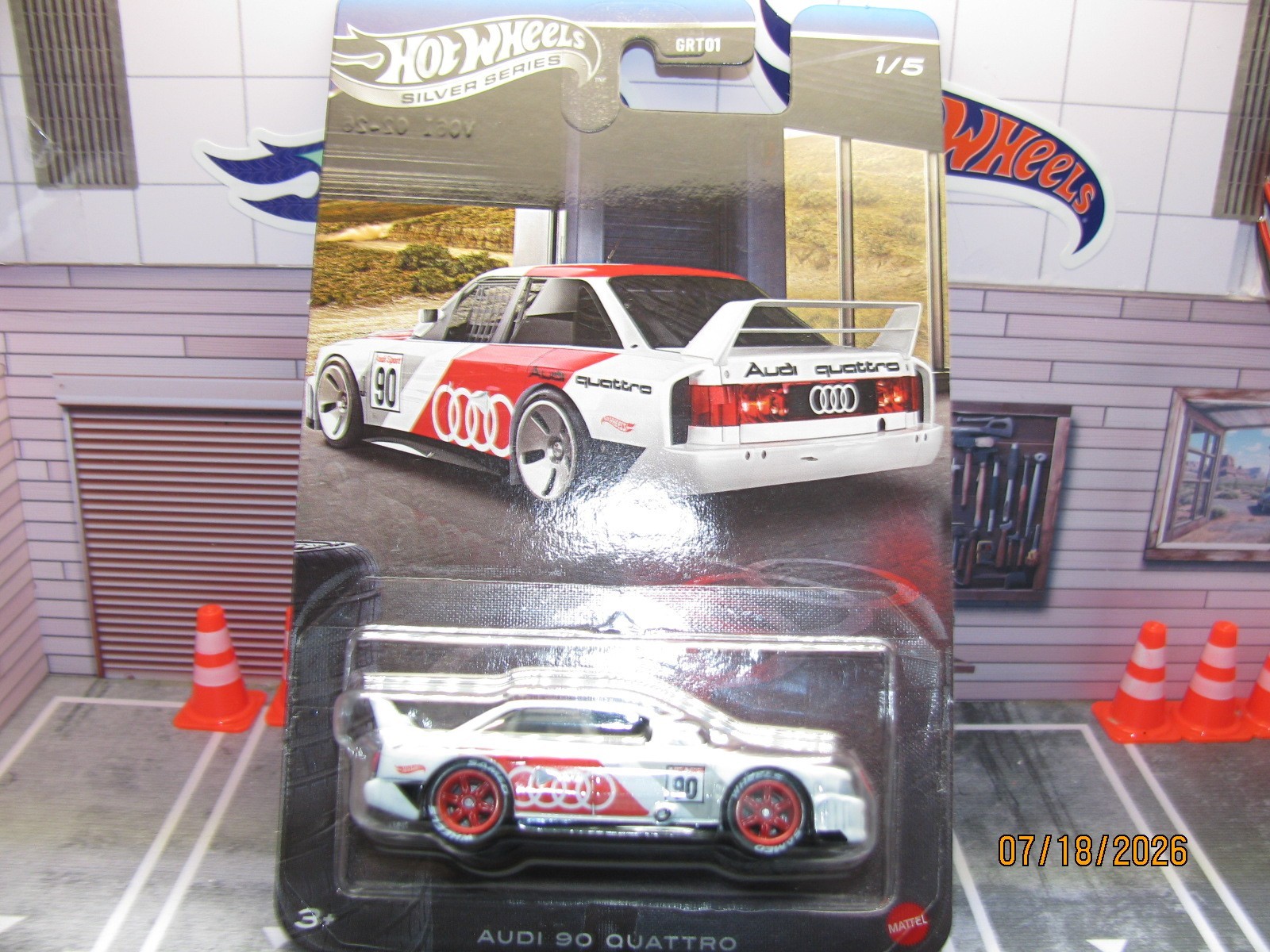 2026 Hot Wheels Silver Series Audi ’90 Quattro #1/5, w/Real Riders Wheel Swap