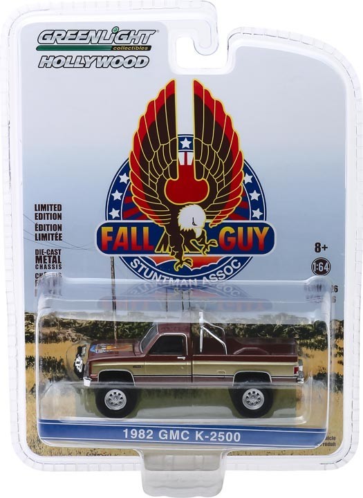 GREENLIGHT COLLECTIBLES 1982 GMC K2500 FROM THE FALL GUY SHOW 1/64 44860F