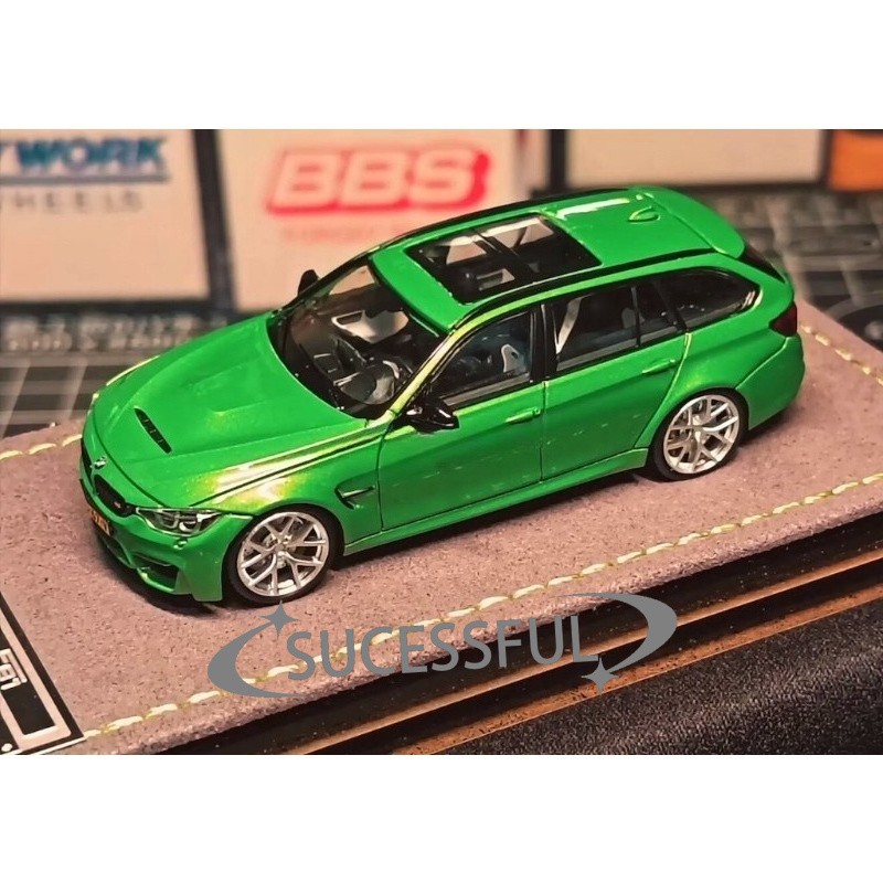 Mortal 1/64 Green BMW F81 M3 CS Wagon Metal Diecast Sports Car