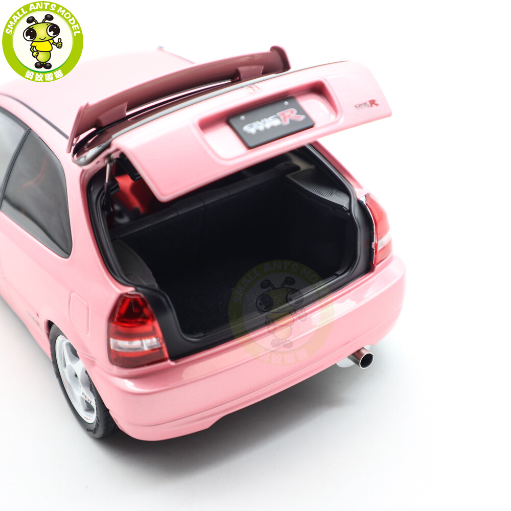 1/18 MOTORHELIX Honda CIVIC Type R EK9-120 Pink EVO Wheels Diecast Model Car