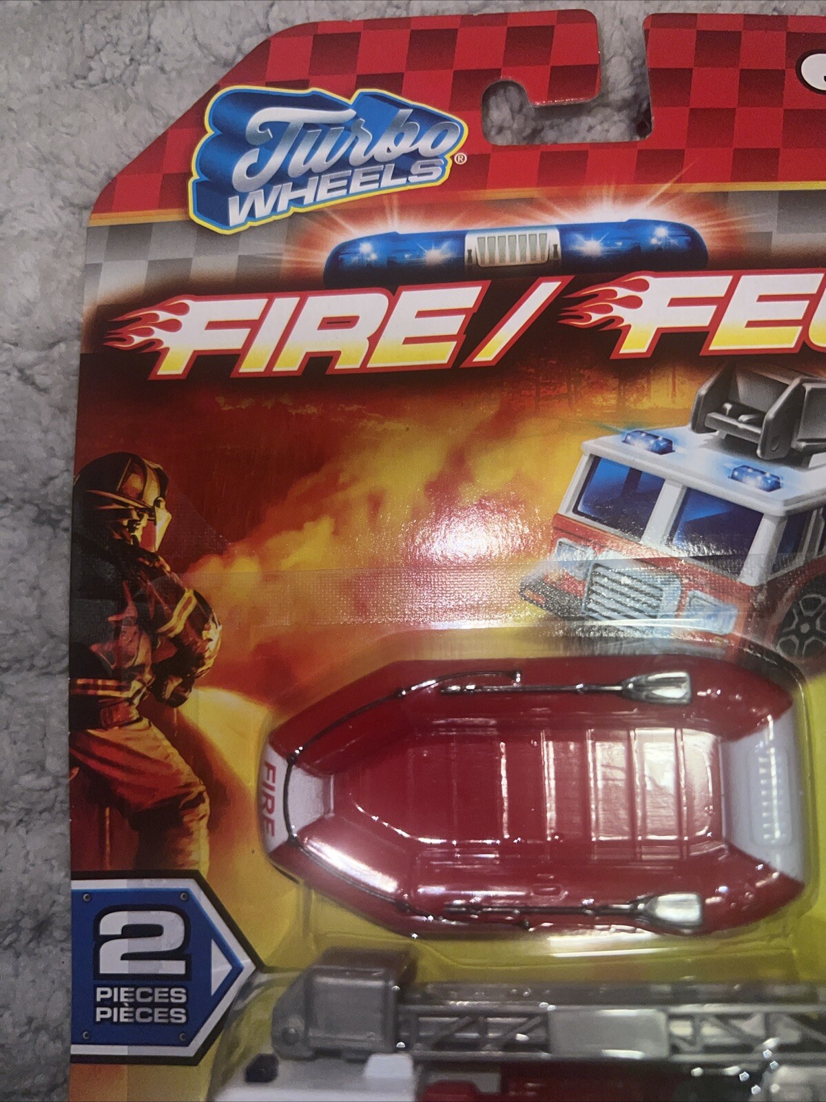 Turbo Wheels- Fire/FEU Die Cast Metal And Plastic