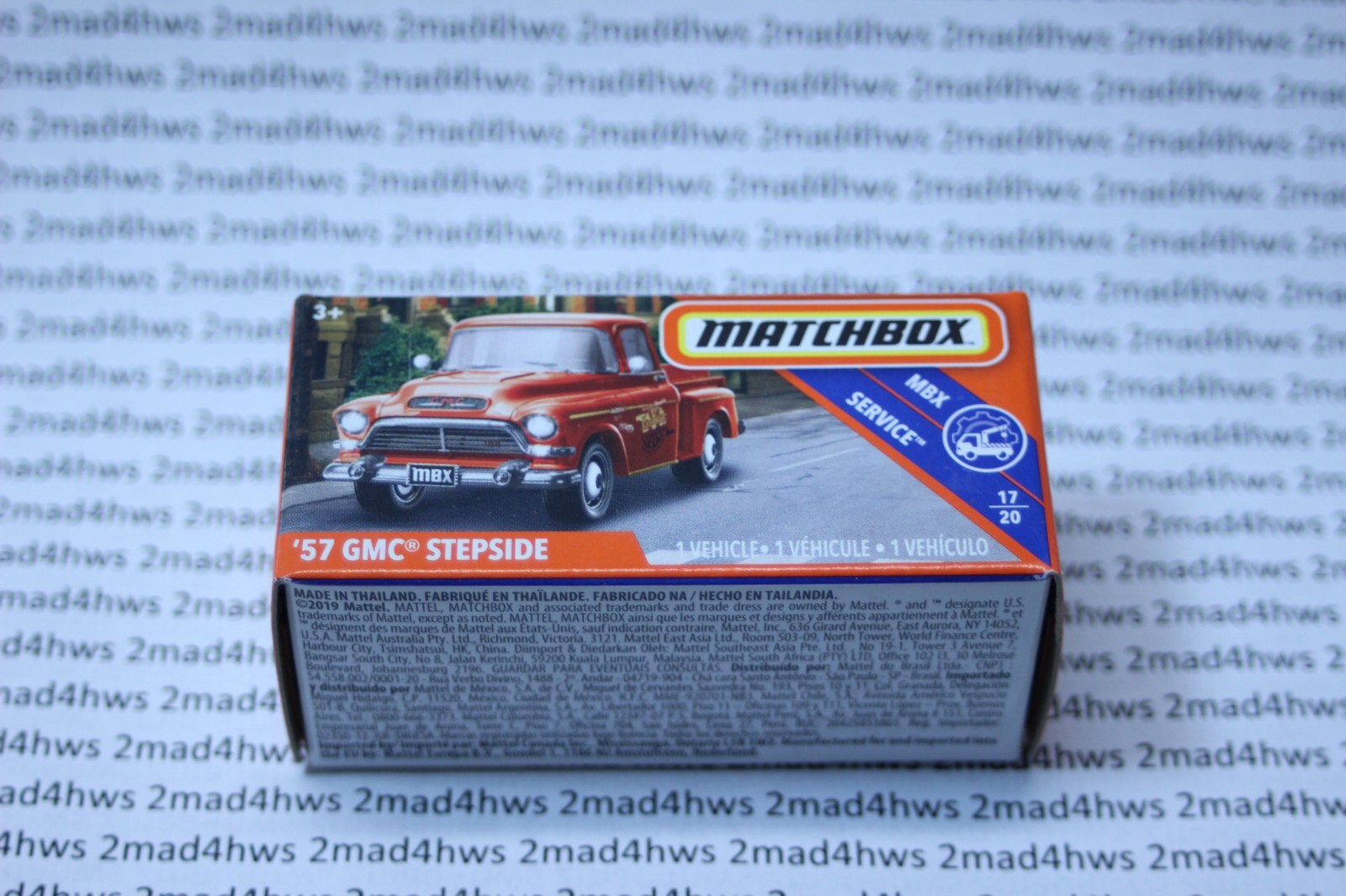 2019 Matchbox POWER GRABS red ’57 GMC STEPSIDE 92/100 service BICYCLES coaster