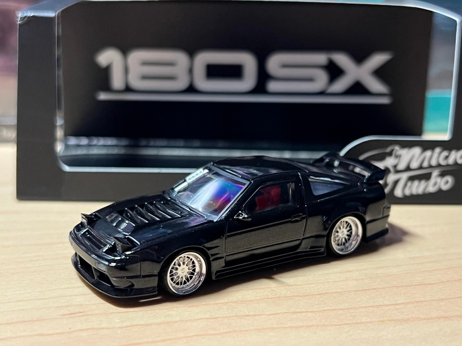1/64 Metal NISSAN 180SX w/ Pop Up/Interior/Engine Model Car -IRIDESCENCE-