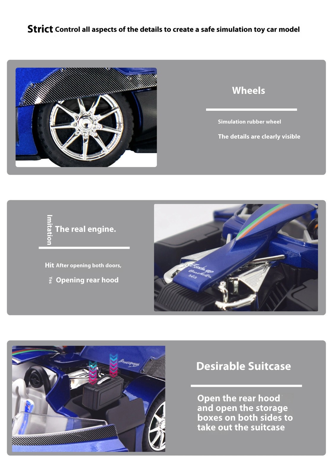 1:24 Pagani Zonda Car Model Alloy Convertible Sports Car Ornaments Car Model