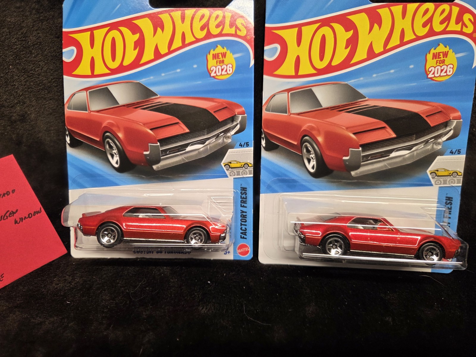2026 Hot Wheels Custom 66′ Toronado Red ERROR Diecast 1:64 Factory Fresh #4/5