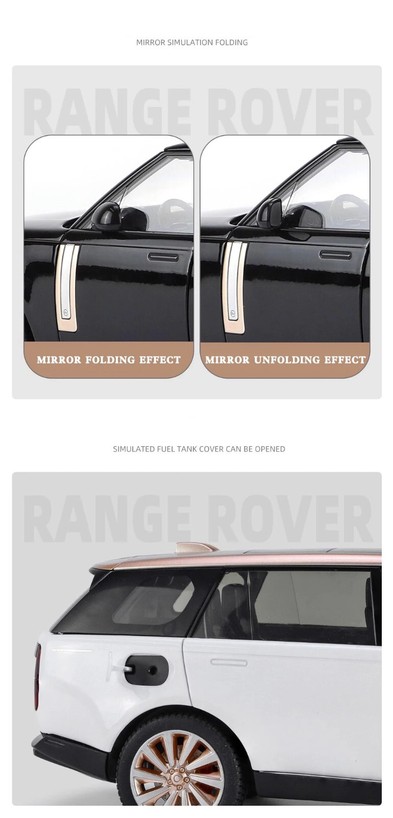 1:18 Land Rover Range Rover Fifty Diecast Vehicle Model Car Toy Collection Gift