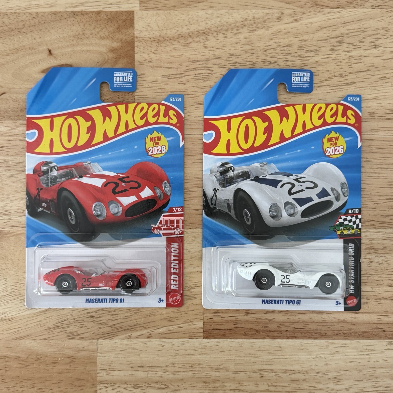 2026 Hot Wheels Red Edition Maserati Tipo 61 & Regular Mainline Lot of 2 pcs NEW