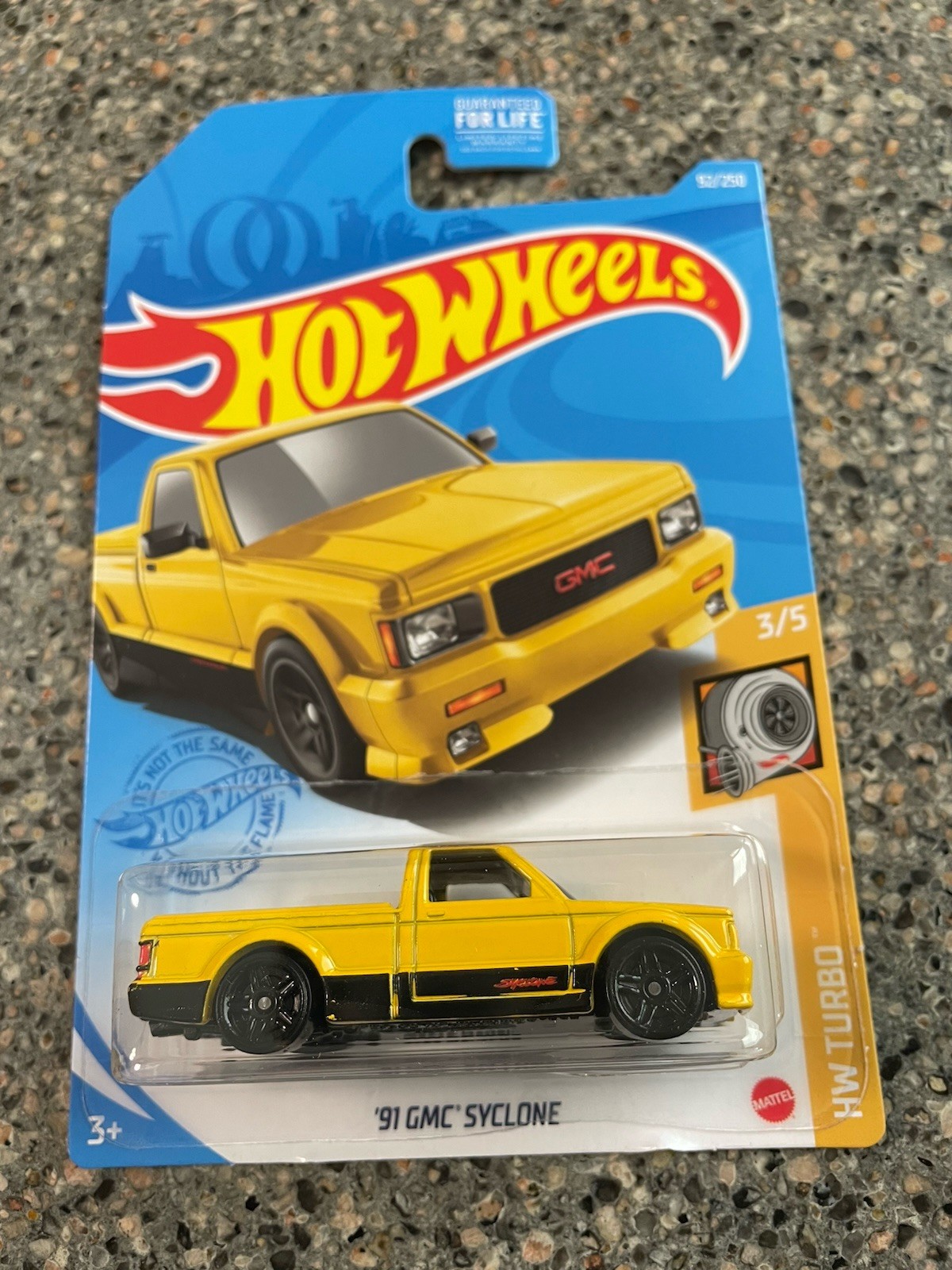 2021 Hot Wheels HW Turbo #3/5 ’91 GMC Syclone Yellow Kroger Exclusive – New
