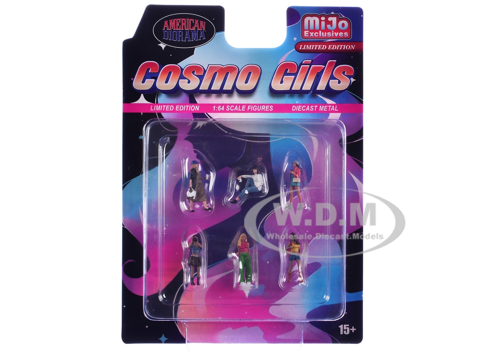 “COSMO GIRLS” 6 PC DIECAST FIGURE SET FOR 1/64 BY AMERICAN DIORAMA 2437MJ