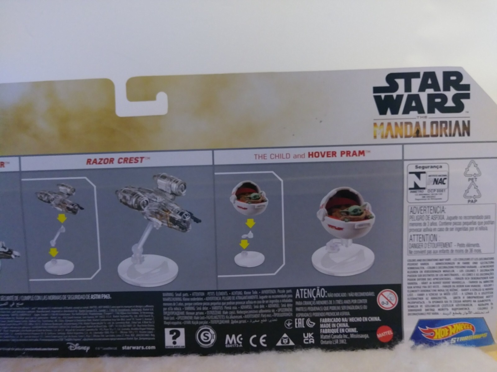 Hot Wheels Star Wars The Mandalorian Speeder Razor Crest The Child w/Hover Pram