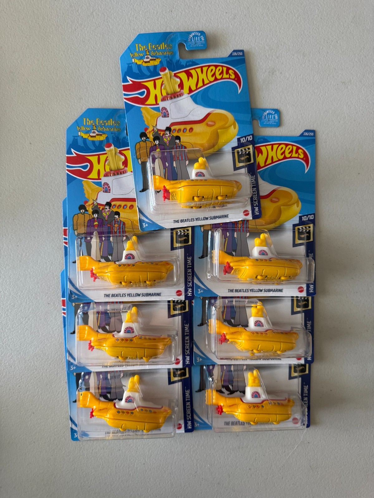 Hot Wheels HW Screen Time The Beatles Yellow Submarine Lot of 7 BE7