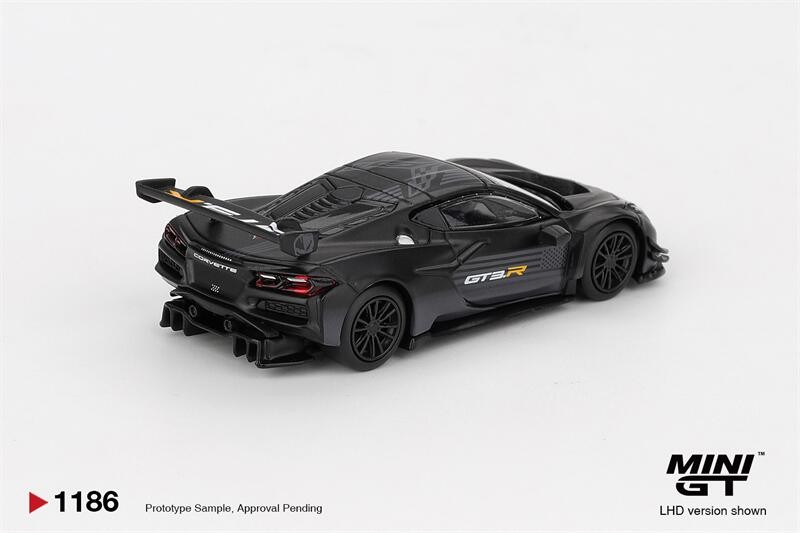 Mini GT 1:64 Corvette Z06 GT3.R Road America Test car Black Blister Car