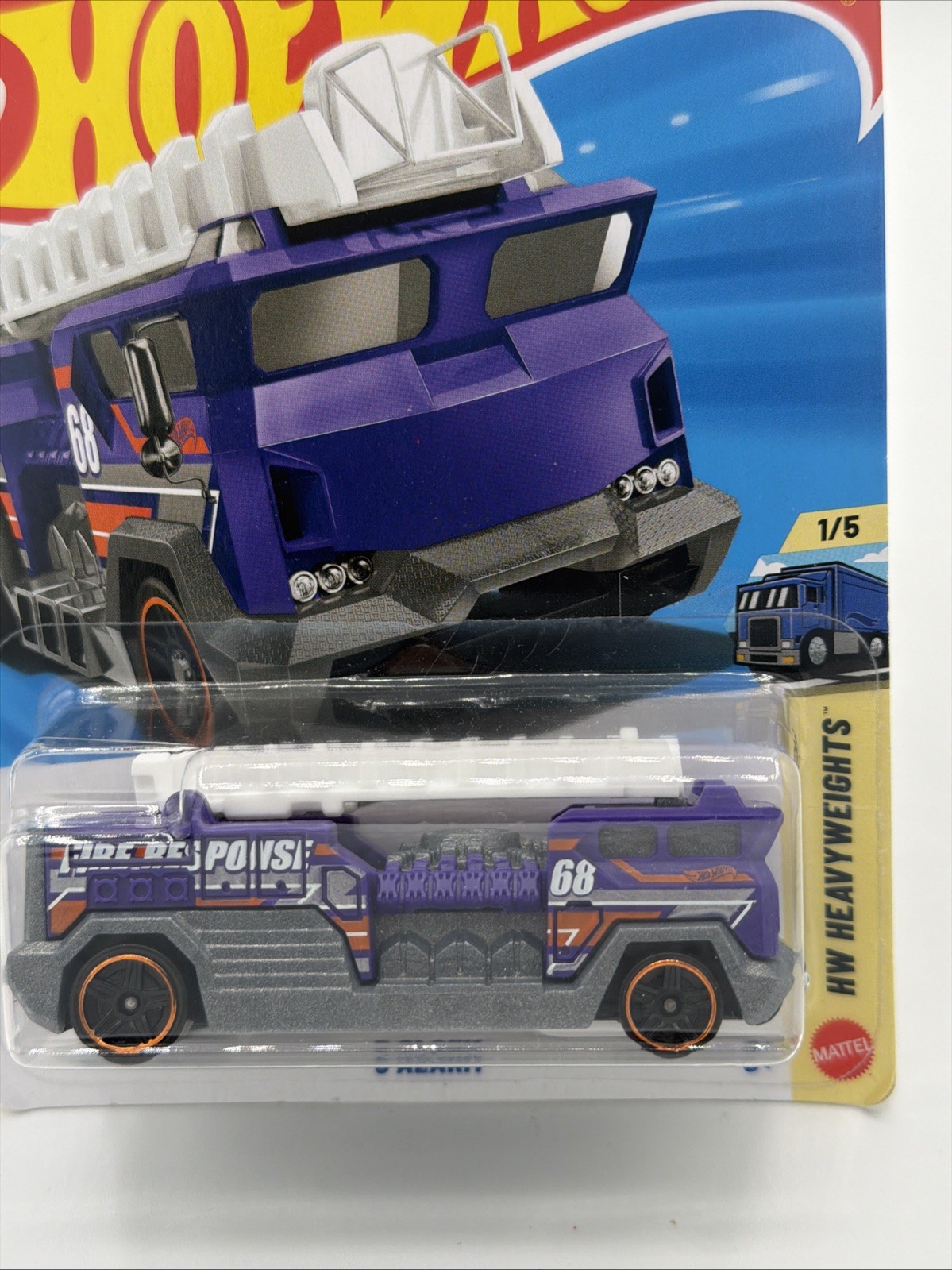 HOT WHEELS 2026 5 ALARM PURPLE 32/250 JJJ03 HW HEAVYWEIGHTS KEVIN CAO DESIGN