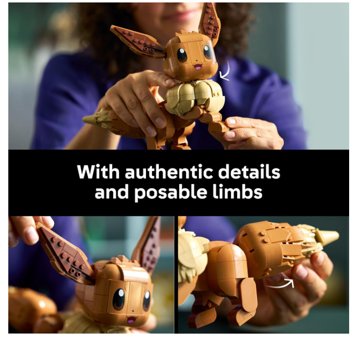 LEGO Pokémon Eevee – Collectible Building Set for Adults, Ages 18+ – Posable Pok