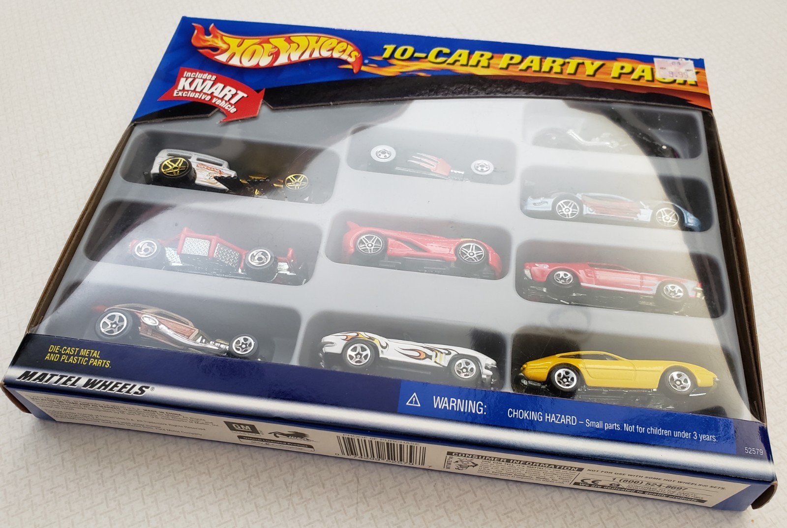 New 2001 Hot Wheels 10-Car Party Pack, Still Sealed, w/ Exclusive K-Mart Vehicle