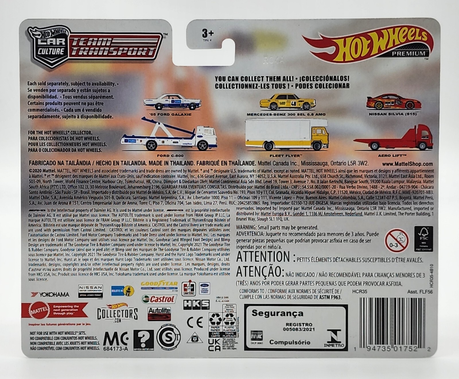 HOT WHEELS CAR CULTURE TEAM TRANSPORT RED NISSAN SILVIA (S15) AND AERO LIFT!!