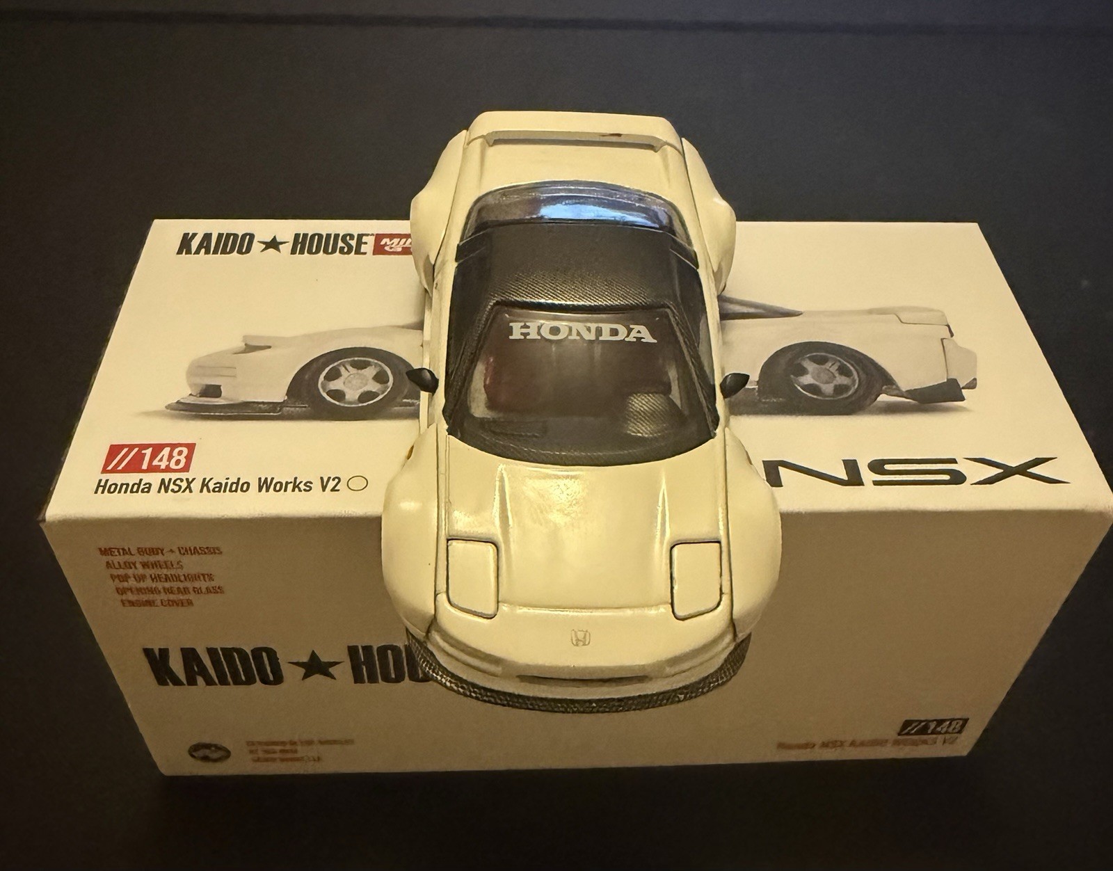 Kaido House x Mini GT 1:64 Honda NSX (NA1) Kaido WORKS V2 White KHMG148