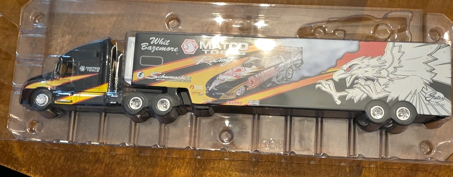 Matco Tools Racing Transporter 1:64 Diecast Car Black Yellow Red Limited Edition