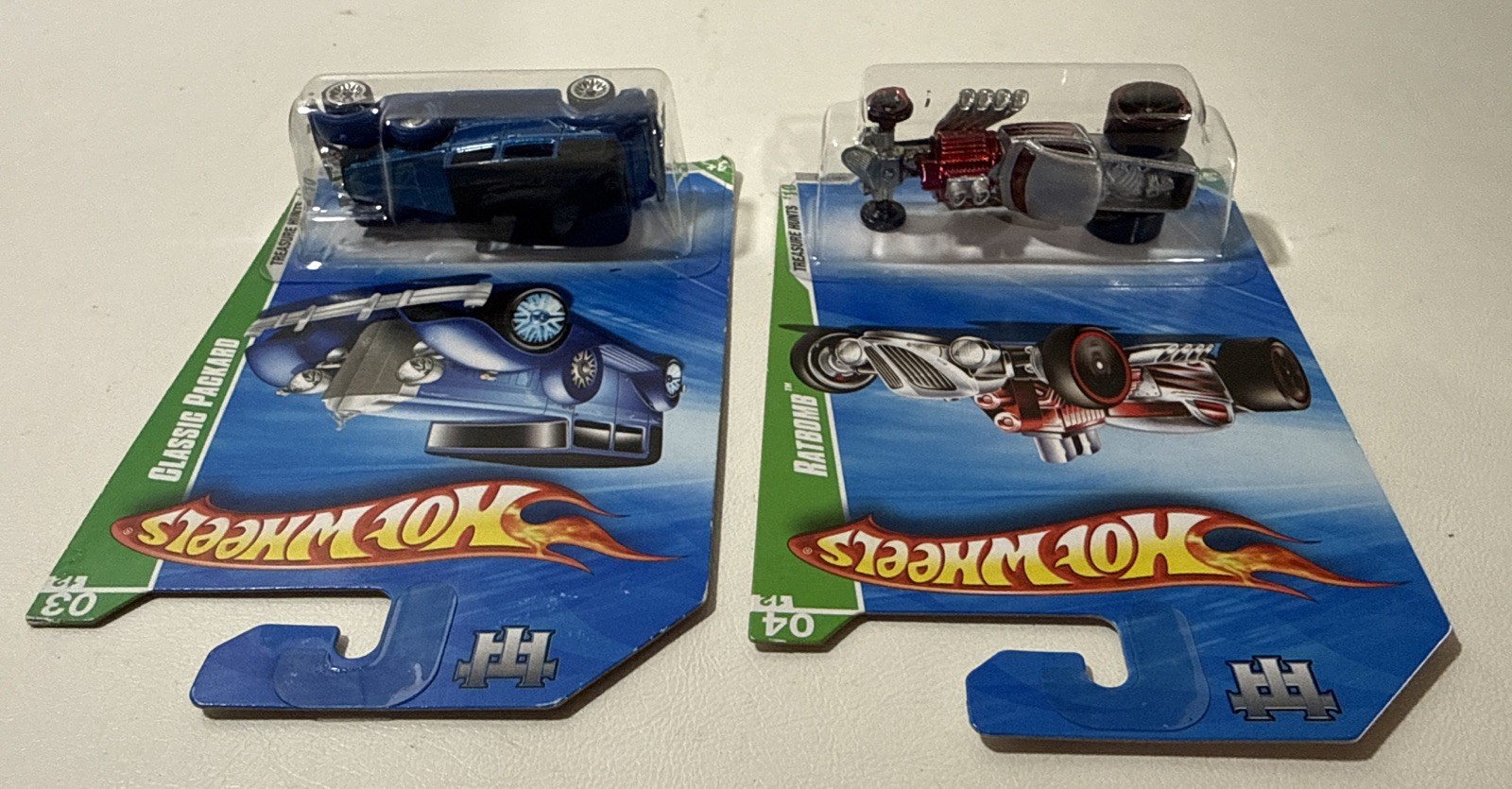 Hot Wheels Diecast 1/64 Ratbomb & Classic Packard Treasure Hunt Series 2010 2pcs