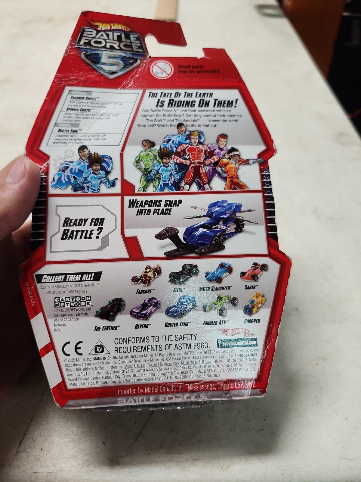 Hot Wheels Battle Force 5: Buster Tank Vehicle – Sherman & Spinner Cortez – New