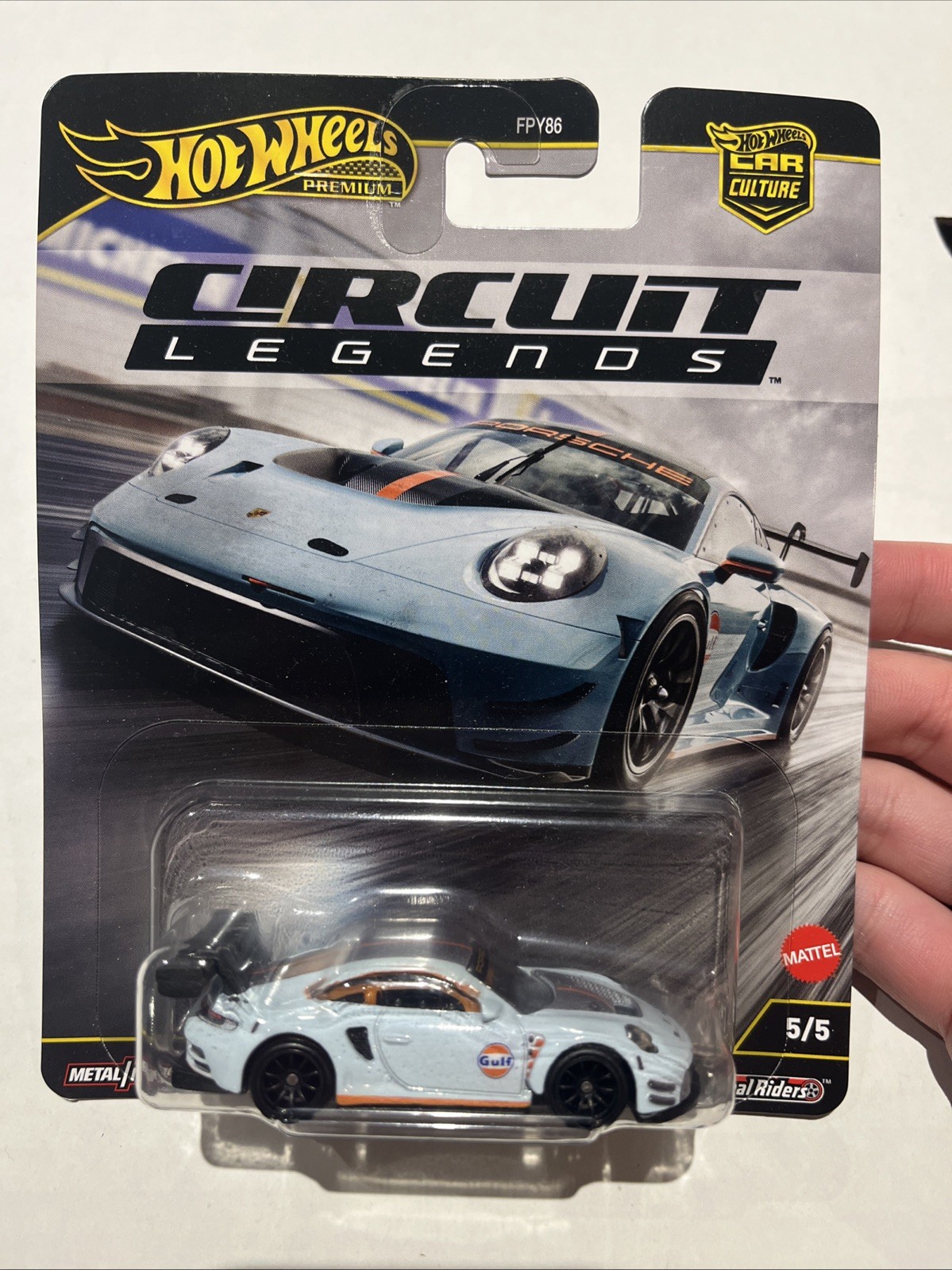 Hot Wheels Porsche 911 GT3 R 992 – Gulf Blue JBK65 5/5 – 2025 Circuit Legends