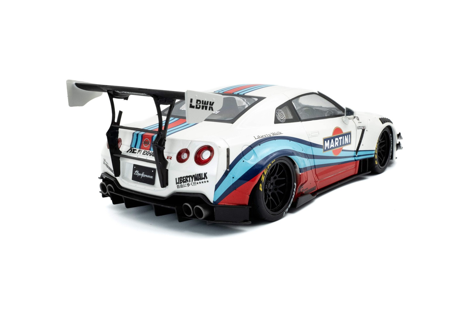 Solido 2024 Nissan GT-R (R35) W/ Liberty Walk Body Kit 2.0 Martini Racing 1:18