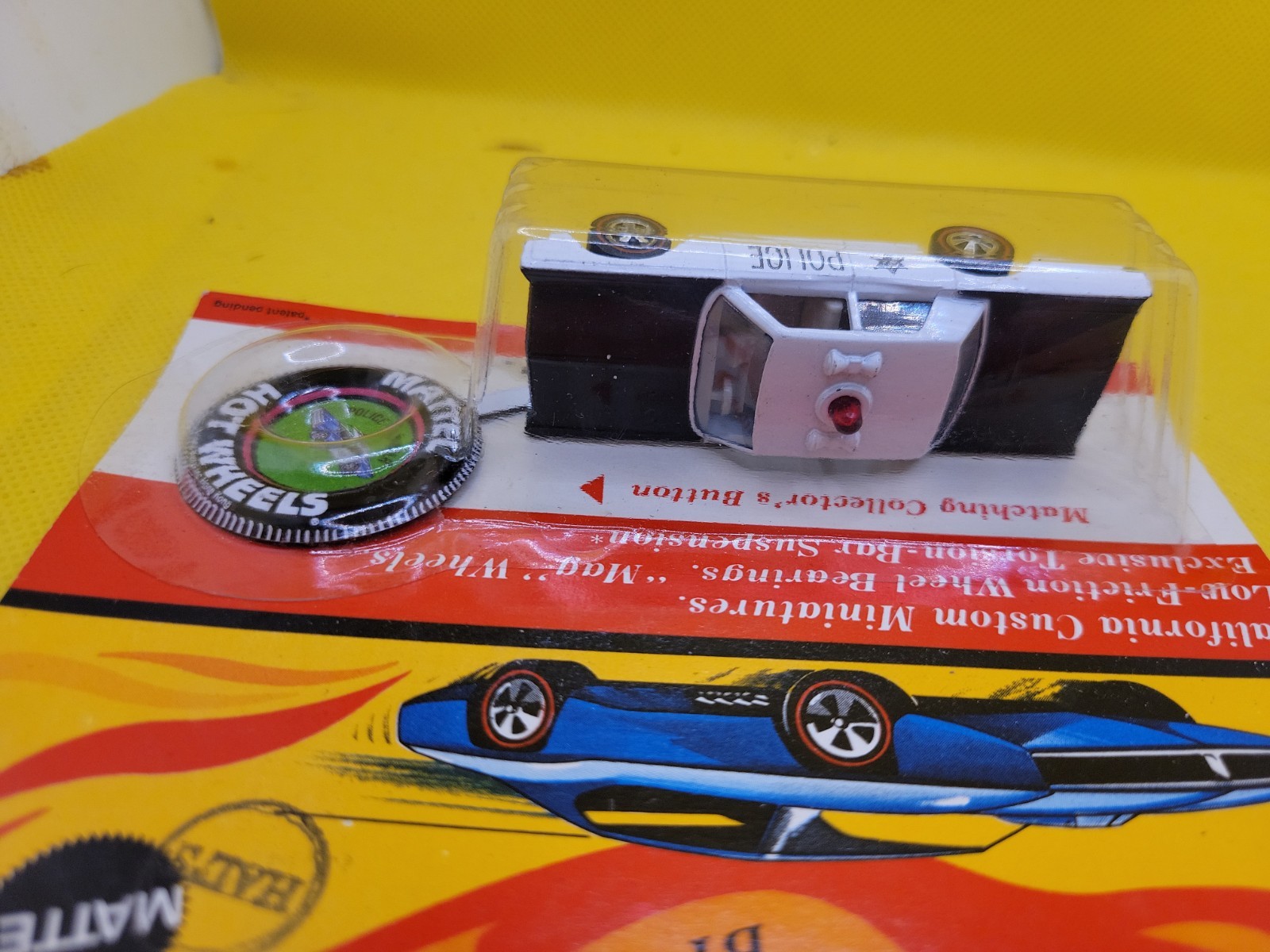 Hot Wheels Red Lines Police Cruiser on Card WIth Protector