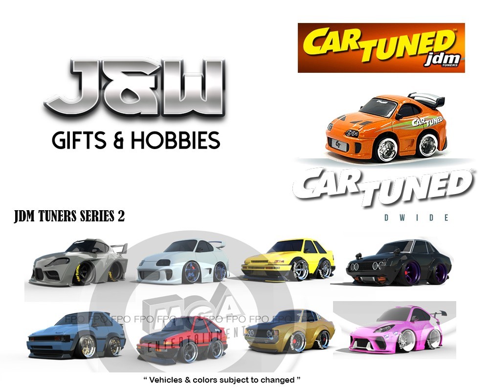 CarTuned Series 2 JDM Tuners Assortment Set of 8 Cars 1/64