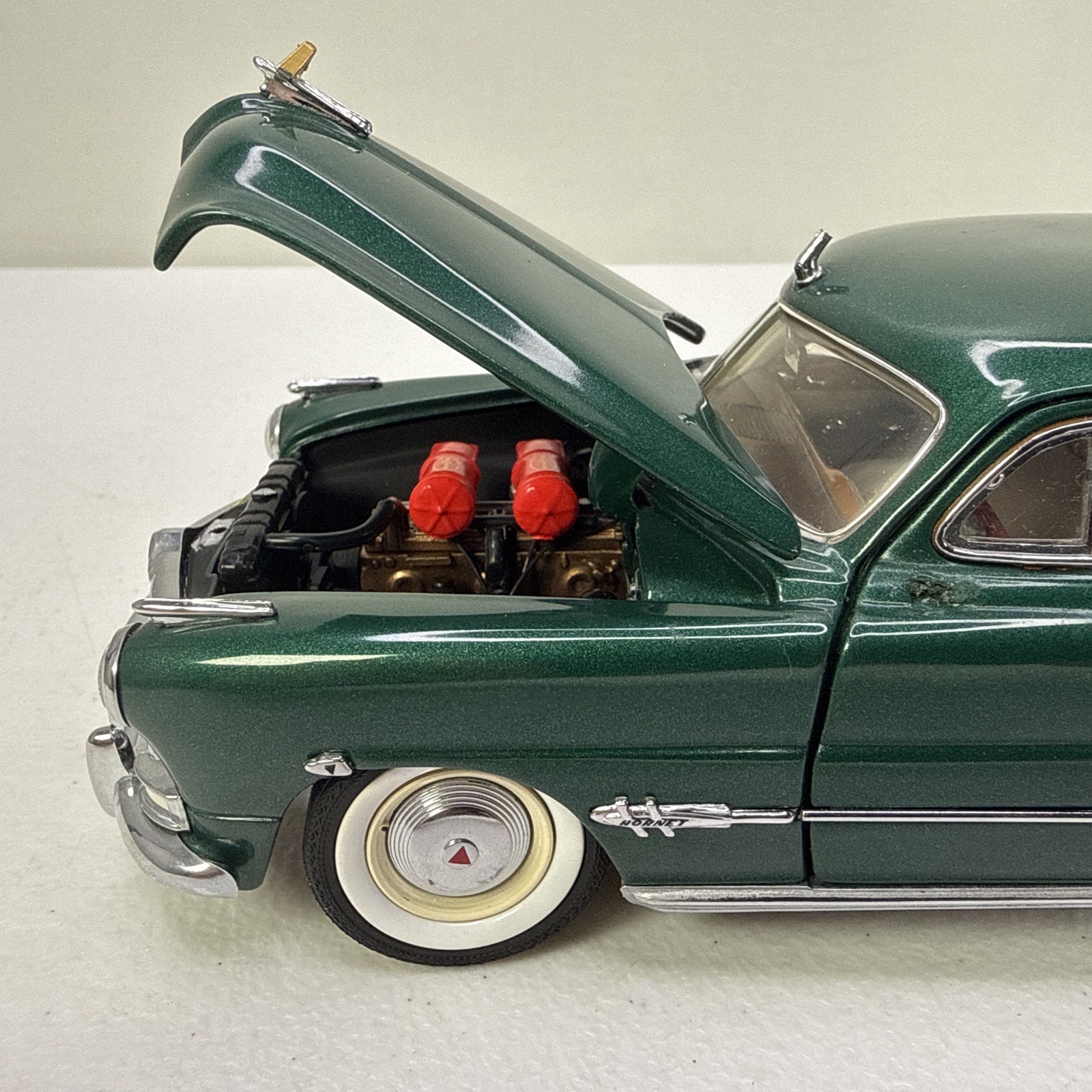Franklin Mint 1:24 1951 Hudson Hornet Diecast Car Metallic Green w/ Tag *READ*