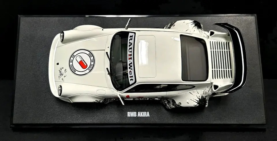 2024 Porsche 911 RWB Akira Glacier White in 1:18 scale by GT Spirit
