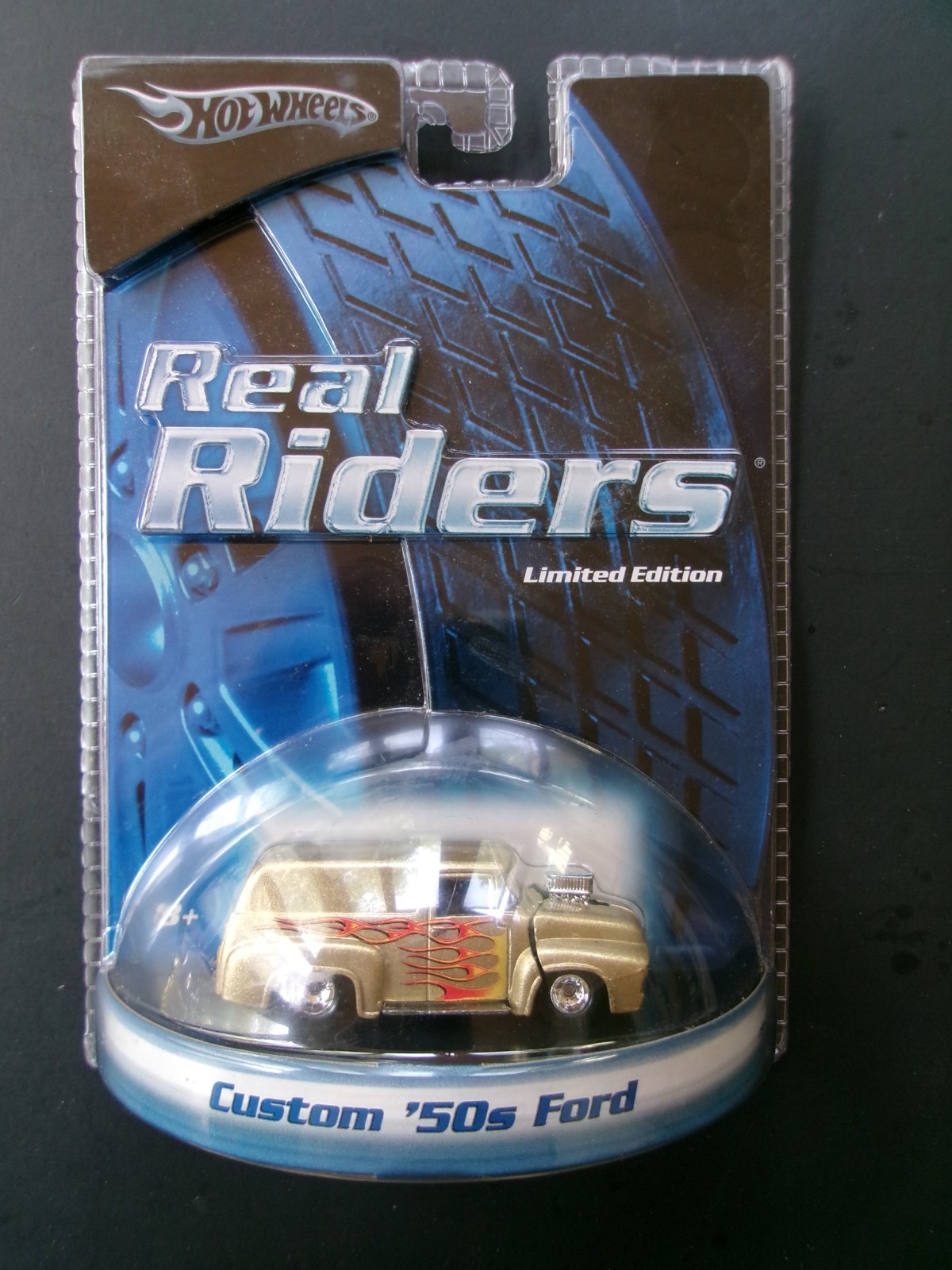 Hot Wheels-2005-Real Riders Series-1950’s Ford Truck w/factory case