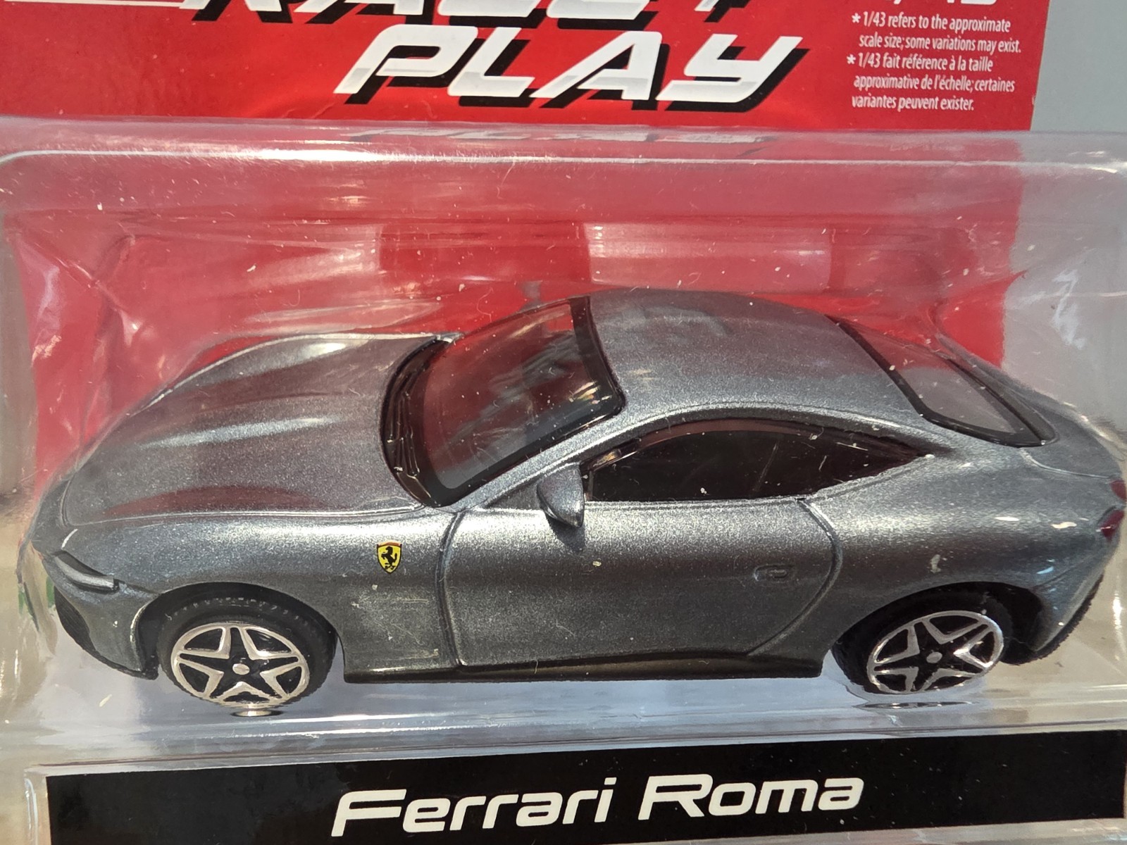 Bburago Race & Play 1:43 Ferrari Roma Diecast Car Gray Ages 3-4 Years