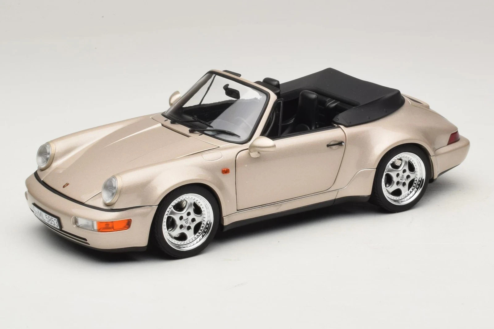 Norev 1992 PORSCHE 911 Cabriolet TURBO Look 1:18 187140 NEW Zermatt SILVER