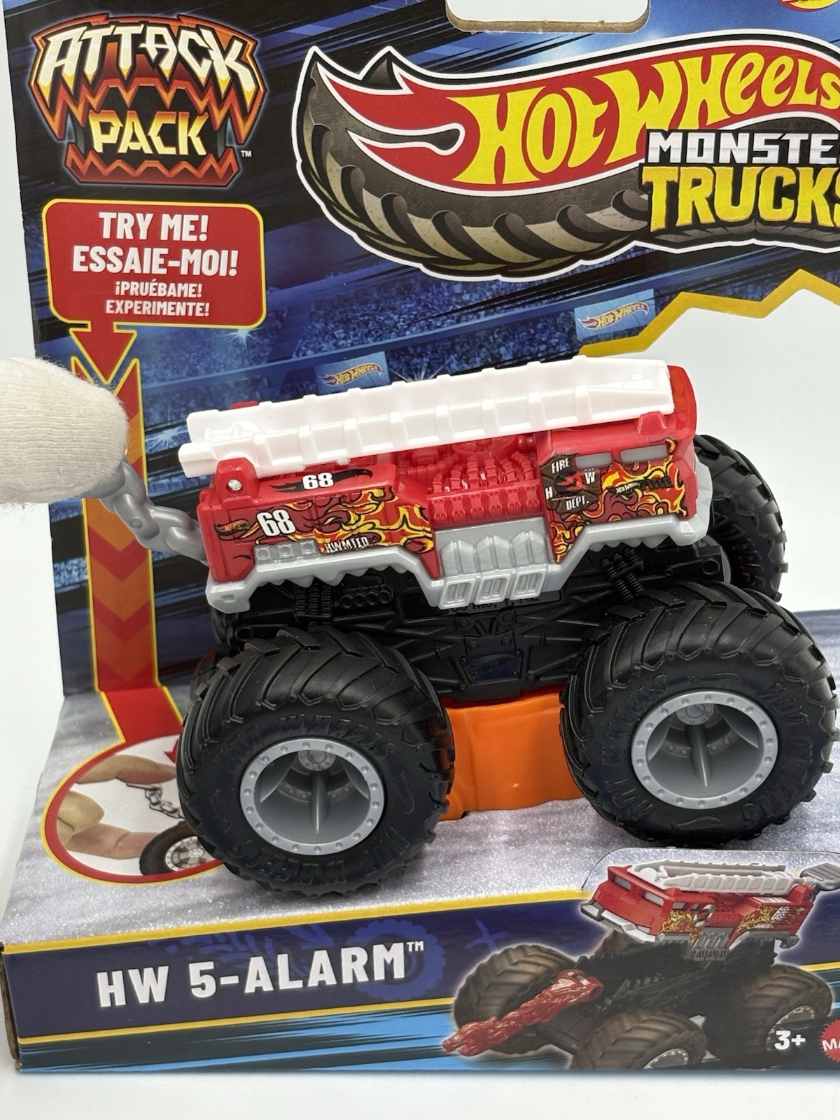 2026 Hot Wheels Monster Trucks Attack Pack HW 5-Alarm Red Fire Truck