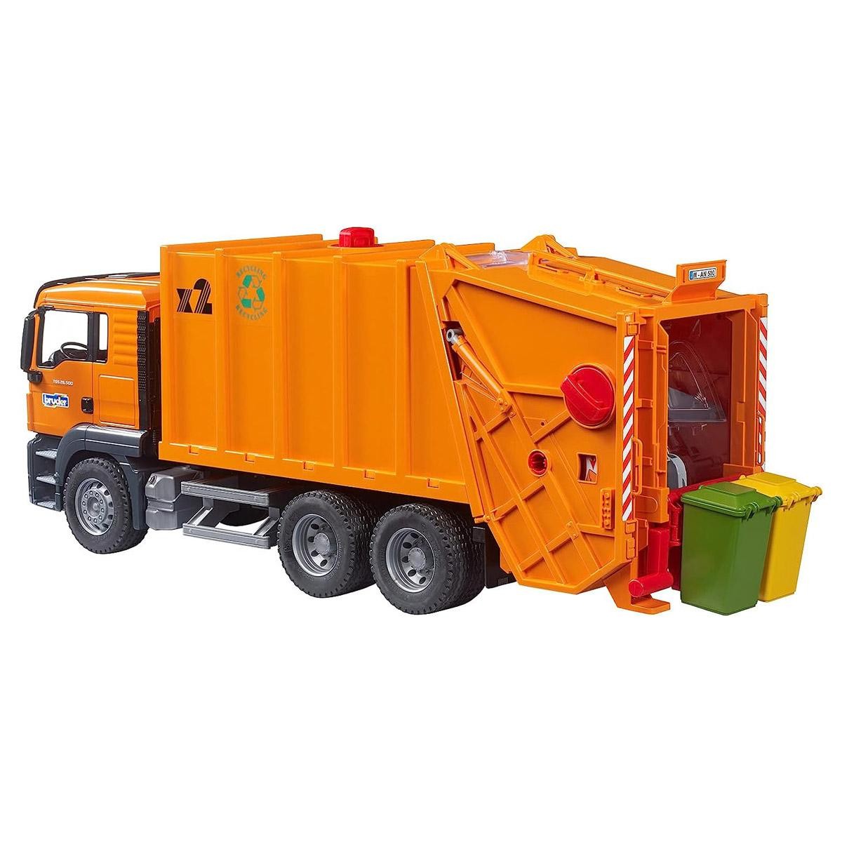Bruder 1/16 MAN TGS Orange Garbage Truck 03760