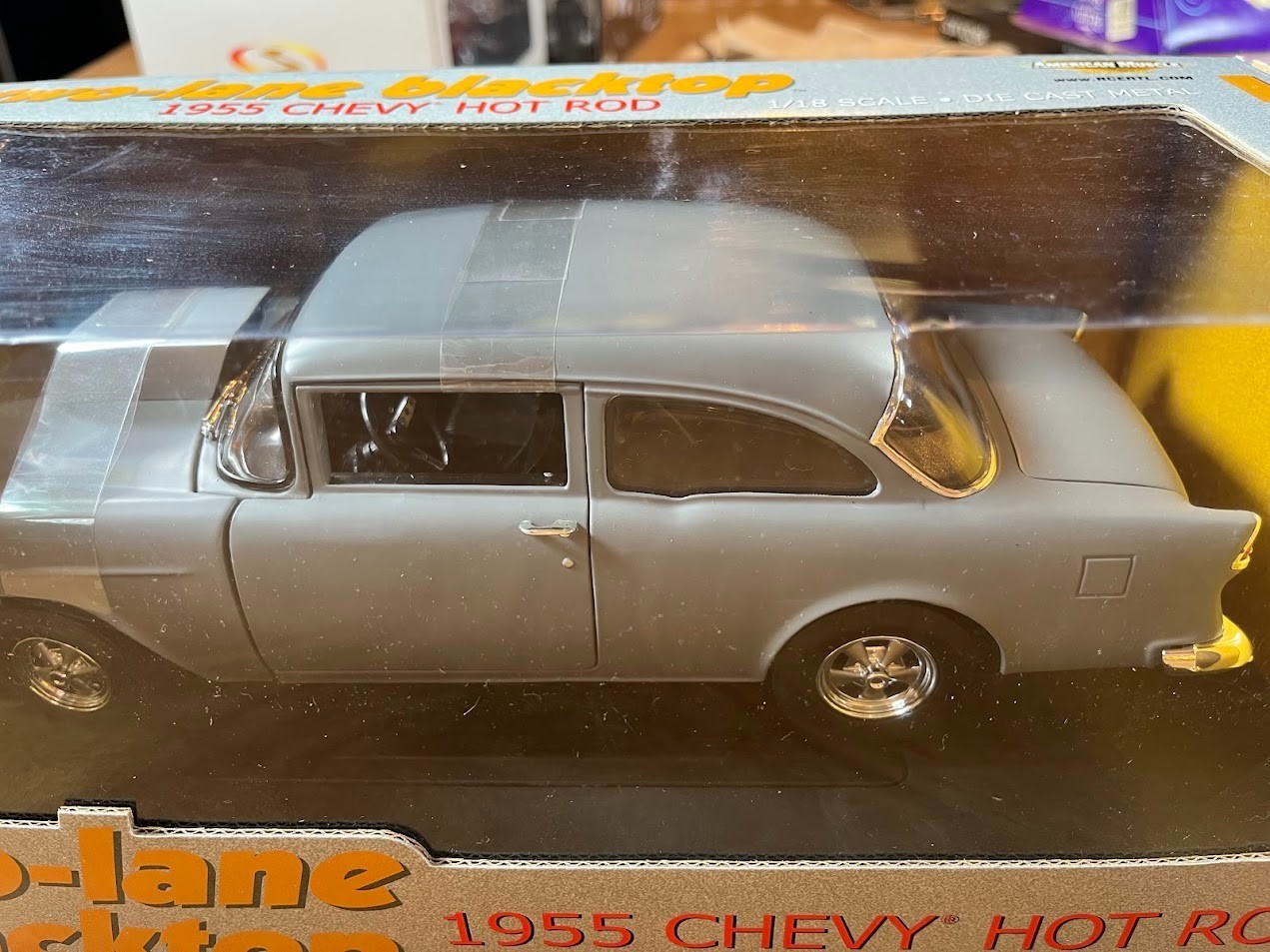 1955 Chevy Hot Rod, Two Lane Blacktop, Ertl-American muscle, 1/18, NIB, Rare.