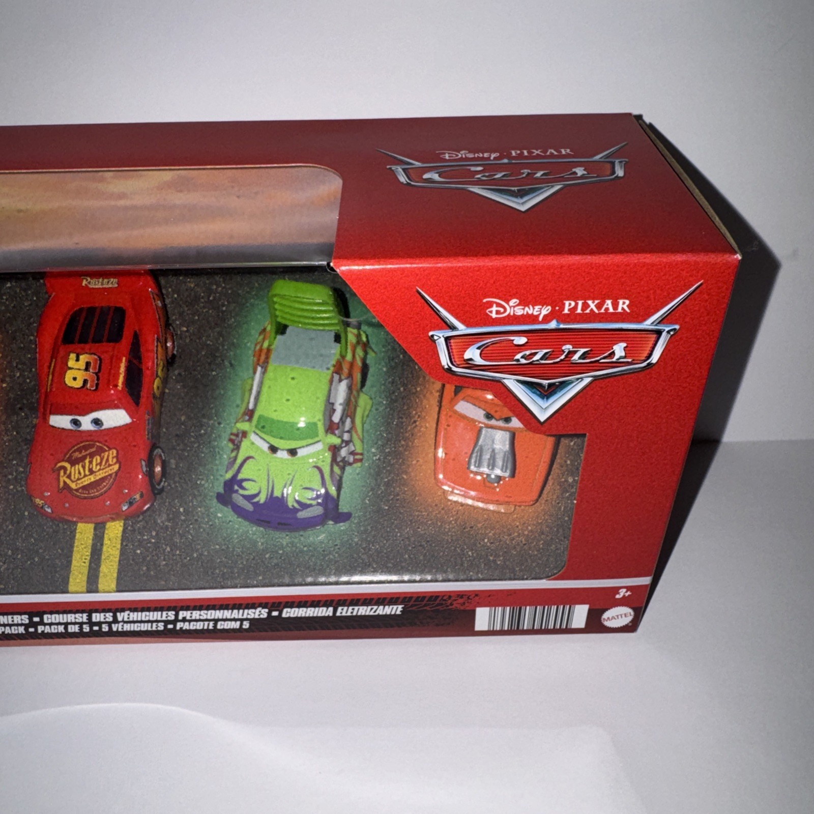 Disney Pixar Cars Tuners Race 5 Pack W/ DJ, Boost, Lt McQueen, Wingo & Snotrod