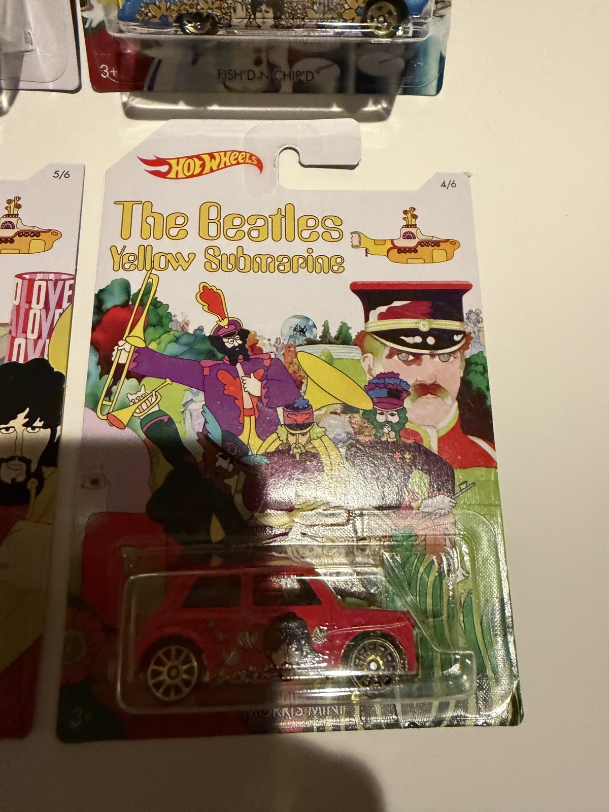 Hot Wheels 50th Anniversary The Beatles Yellow Submarine Full Set Of 6