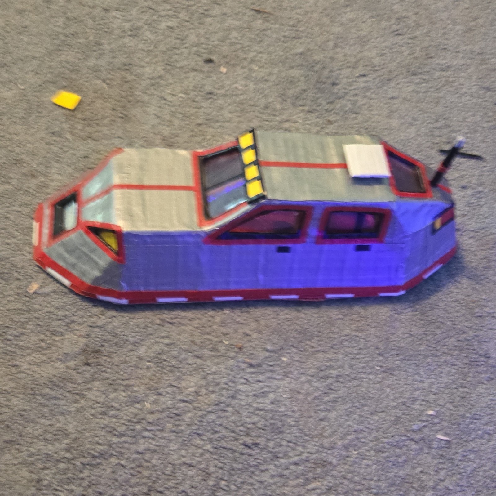 Customized Handcrafted Diecast Style Car Toy Vehicle – Silver Red Black Yellow