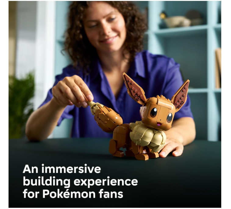 LEGO Pokémon Eevee – Collectible Building Set for Adults, Ages 18+ – Posable Pok