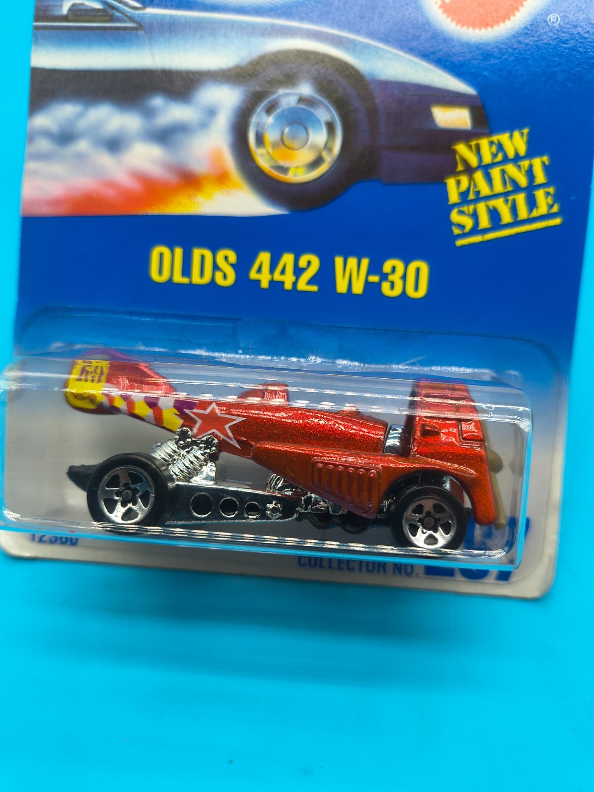 1991 HOTWHEELS ERROR RARE WRONG AIRPLANE DOGFIGHTER ON OLDS 442 W-30 CARD ERROR