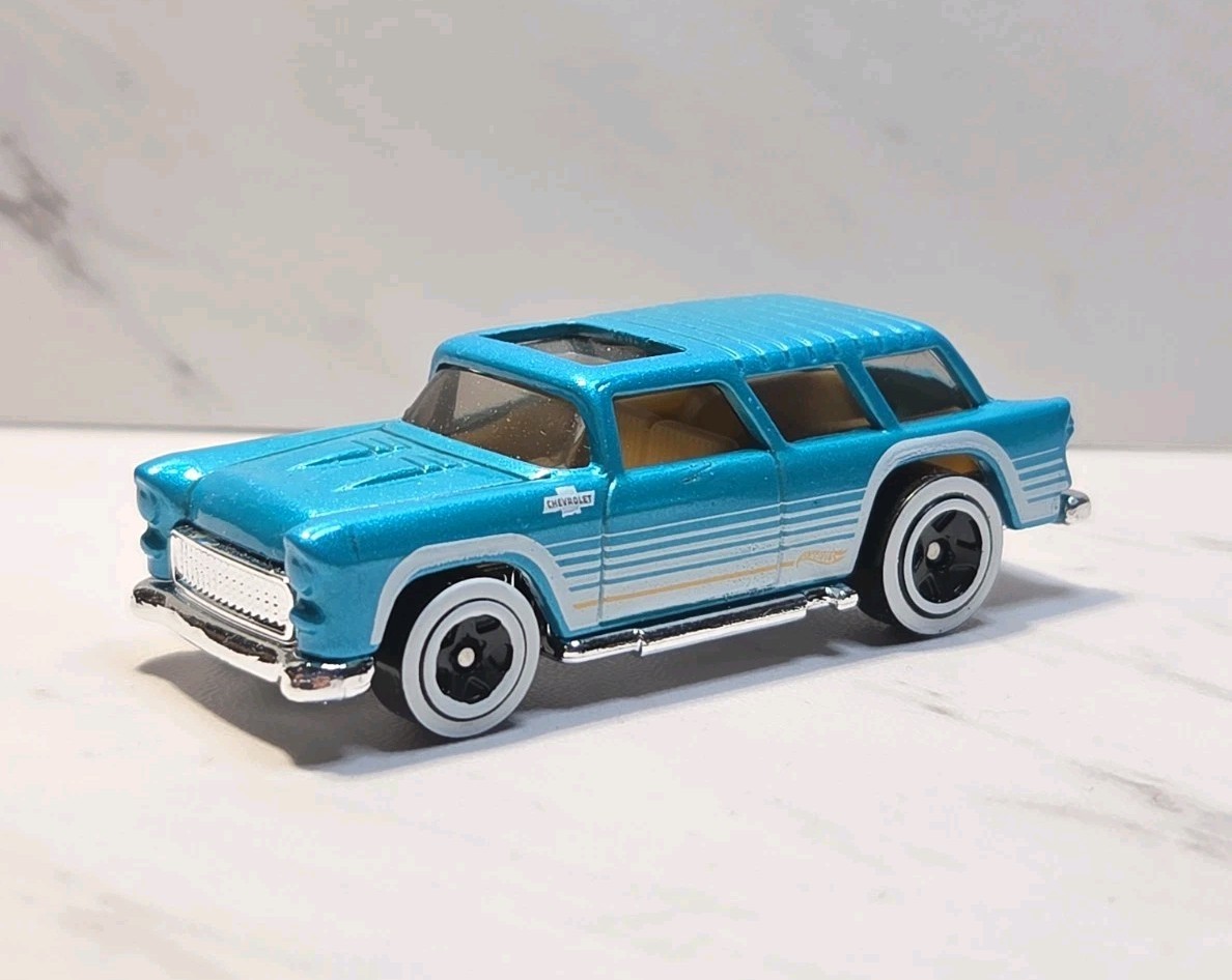2017 Hot Wheels Classic ’55 Chevy Nomad Blue INDONESIA Diecast 1:64 Toy Race Car
