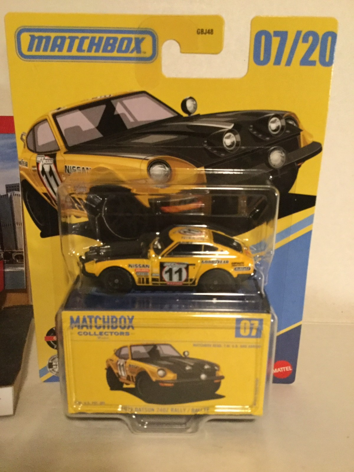 Matchbox Collectors 2026 1972 Datsun 240Z Rally / Rallye #07/20 Yellow