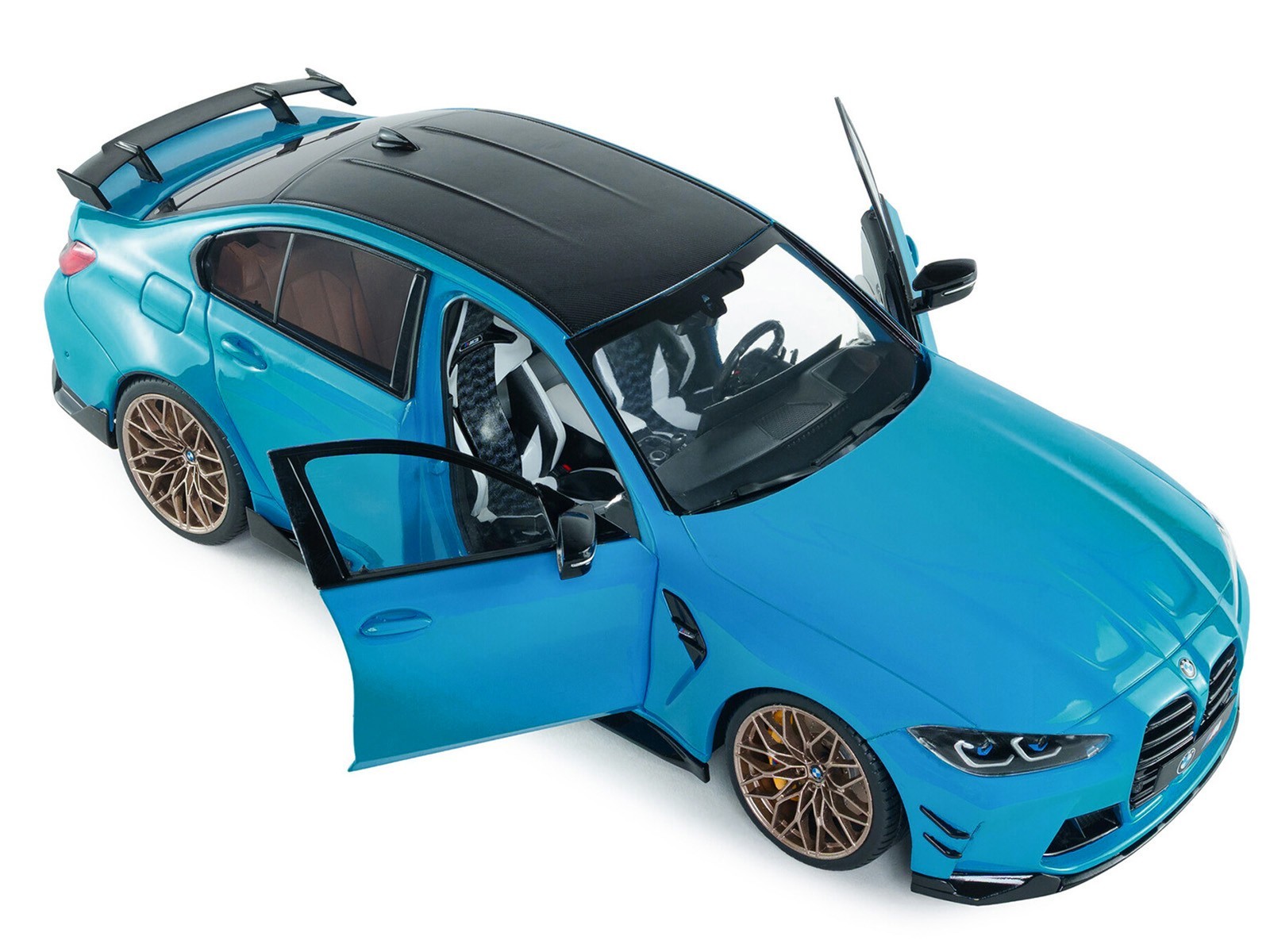 2024 BMW M3 COMPETITION DAYTONA BEACH BLUE 1/18 DIECAST MODEL BY SOLIDO S1814303