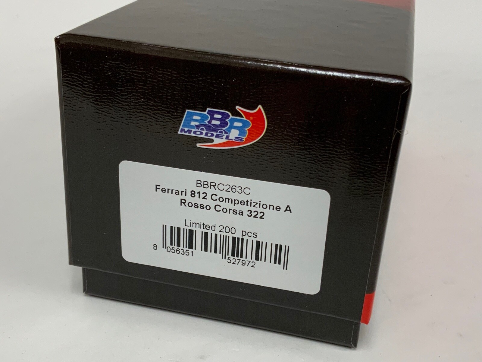 1/43 BBR Ferrari 812 competizione A Rosso Corsa Red Leather Base BBRC263C