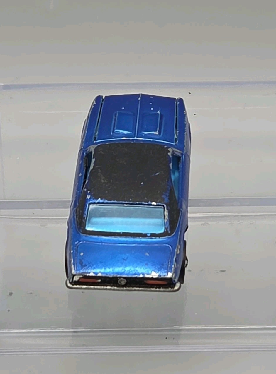 Vintage Hot Wheels Redline 1968 Blue Custom Camaro Blue Interior Hong Kong